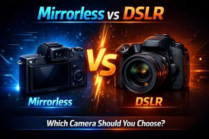 Mirrorless vs DSLR camera comparison